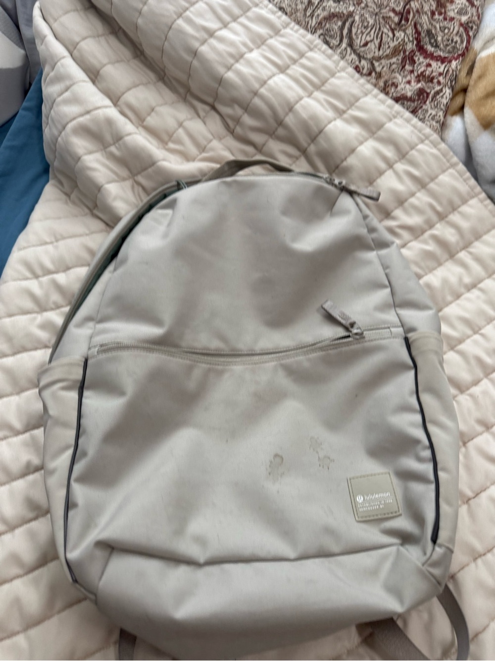 lululemon athletica Light Gray Double Zip Backpack